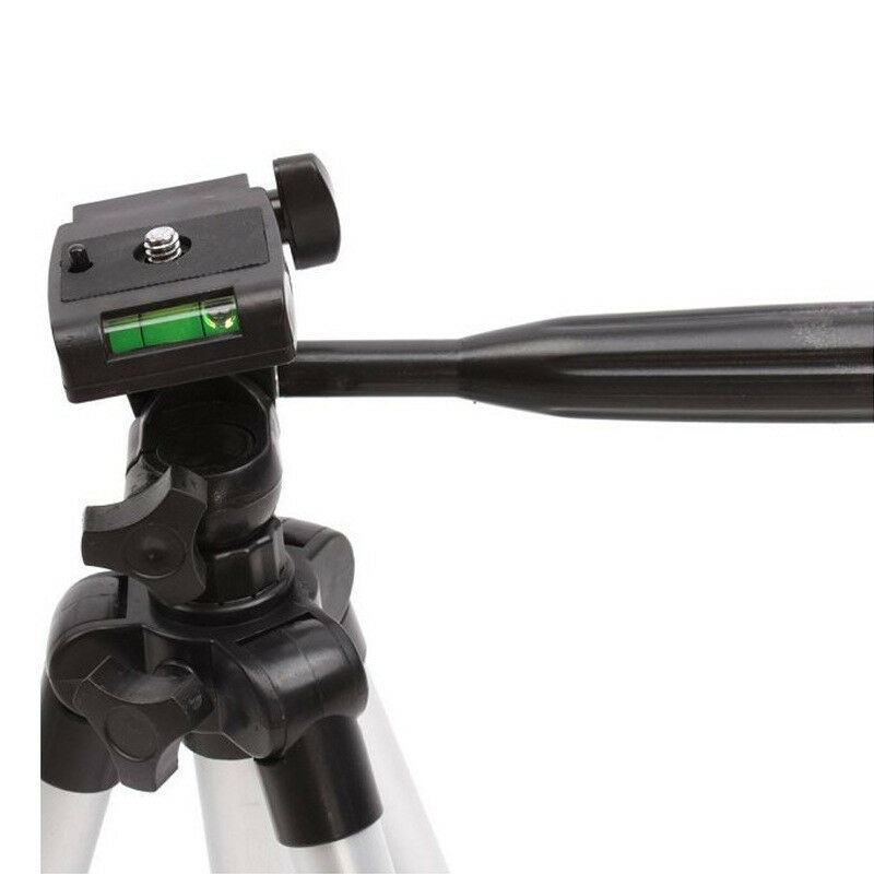 Pack Of 03 3.5 Feet Adjustable Tripod Stand for Mobile Phones and Cameras with Mobile Holder, Portable DSLR Stand for Vlogging, Universal Silver Model 3110 and Bag - Image 4
