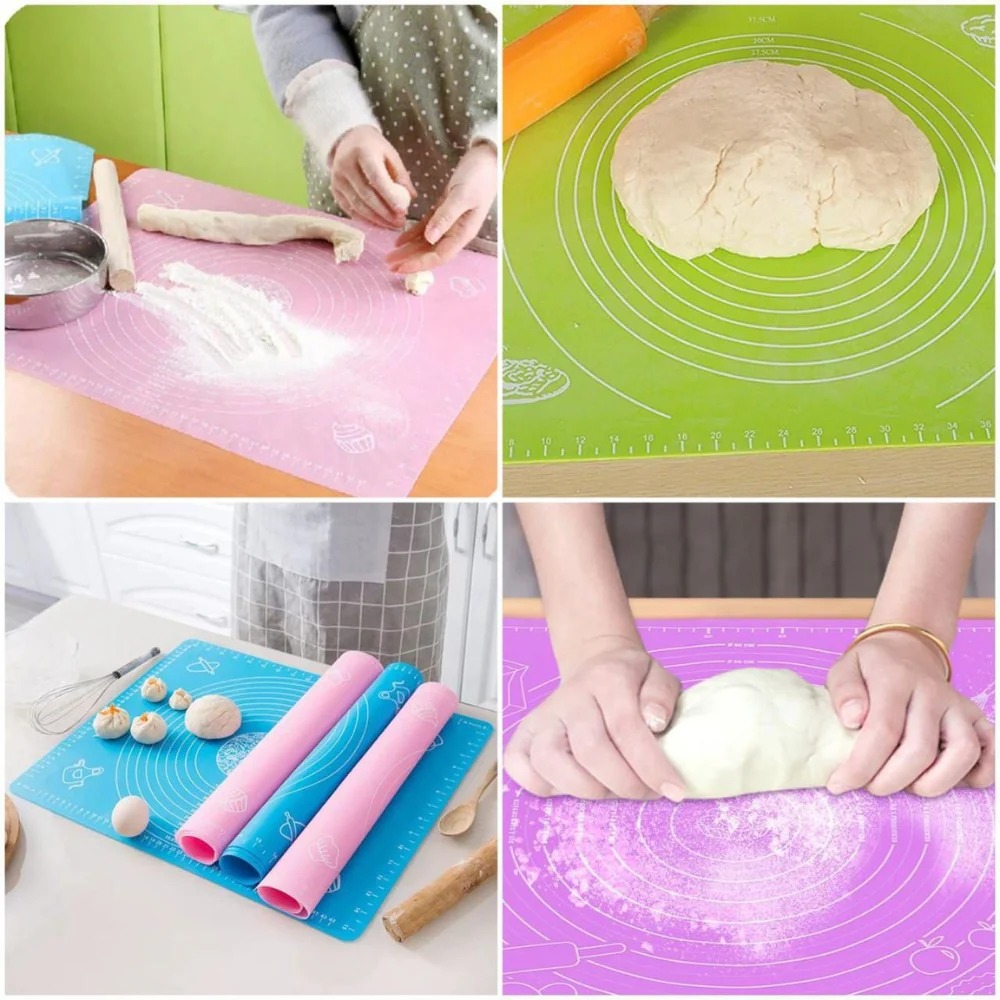 Silicone Baking Roti Mat | Heat Resistant | Non?Stick Dough Pad with Measurements | Random Color - Image 3