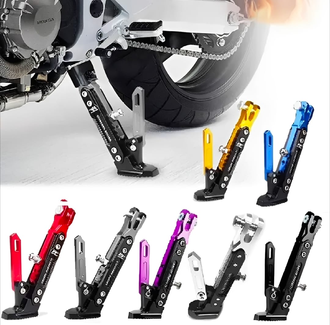Universal Adjustable Aluminum Motorcycle Kickstand CNC Side Stand - Image 3