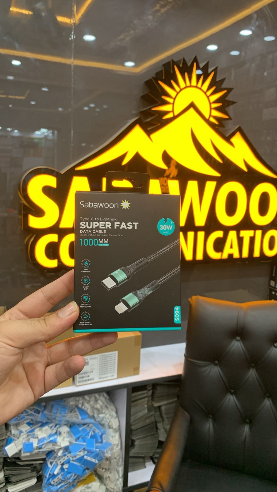 Sabawoon 30W Super Fast Type-C to iPhone Data Cable 1000mm Fast Charging Cable - Image 2