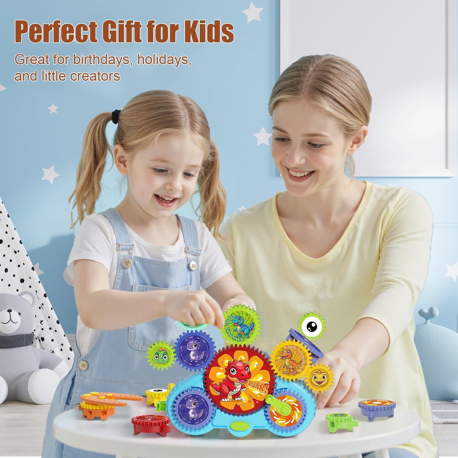 Gears Building Blocks Toy | Puzzle Construction Set | Creative Learning Blocks for Kids 3+ | Boys & Girls - Image 3