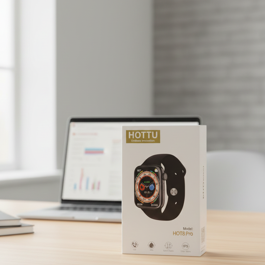 HOTTU Smart Watch Hot 8 Pro ? | 2.02 HD IPS LED Display | Water Resistant | Heart Rate & Music Control | Android Compatible - Image 2