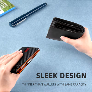 RFID Money Clip Card Holder  Slim Wallet with 12 Card Slots