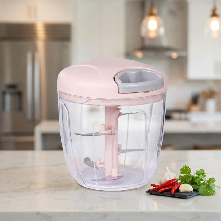 Manual Pull-String Household Vegetable Cutter & Meat Chopper Multi-Function Hand - Random Color - Image 3