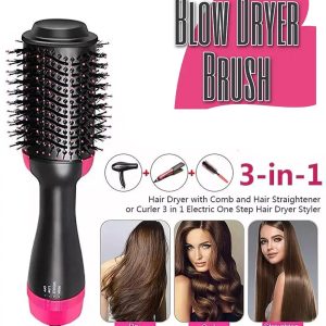 One Step Hair Dryer and Styler  Professional 1200W Hot Air Brush with Heavy-Duty Power Cord & Plug for All Hair Types