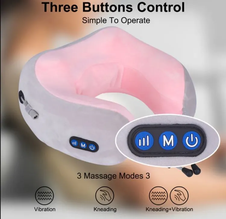 Jinserta Neck Cushion Massager - USB Charging Massage Pillow - Image 4