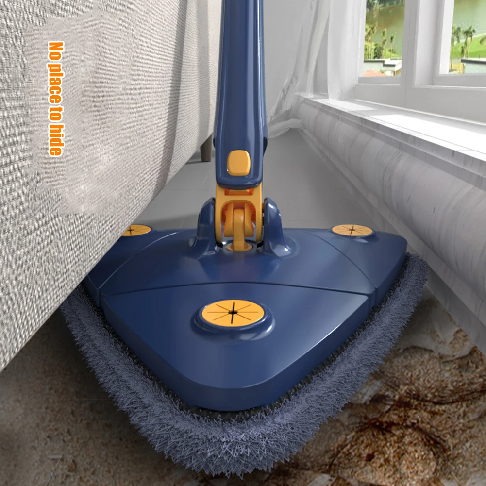 Extended Triangle Mop 360 Twist Squeeze Wringing X-Type Window Glass Toilet Bathroom Floor Household Cleaning Ceiling Dusting - Image 2