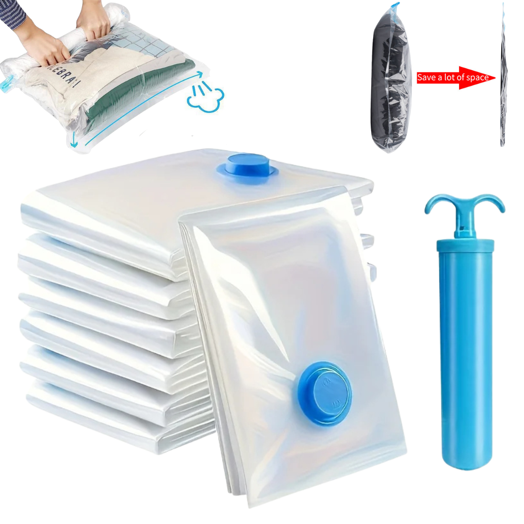 5Pcs Vacuum Seal Storage Bags With Pump | Vacuum Bags - Image 2