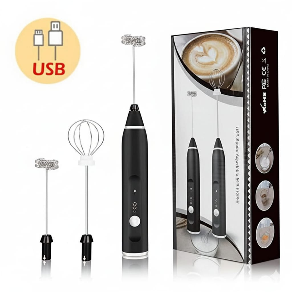 2-in-1 Electric Rechargeable Coffee Beater & Milk Frother Handheld Mini Blender & Egg Beater for Kitchen Use - Image 3