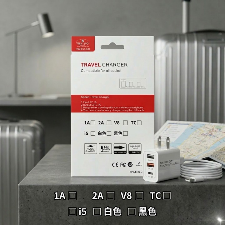 USB Charging Cable & Power Adapter Set Fast Charging Cable with Wall Charger for Smartphones - Image 2