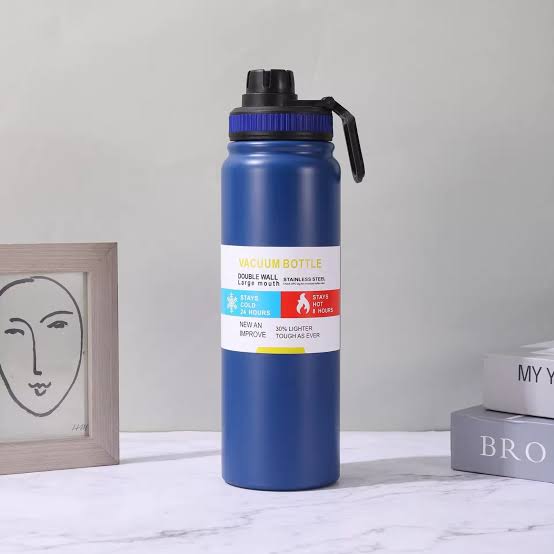 Double-Wall Insulated Stainless Steel Water Bottle 800mL Hot & Cold, Leak-Proof, Portable Design - Image 3
