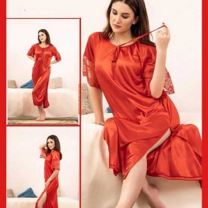 Imported Long Satin Nighty for Women – Luxury Bridal Nightwear