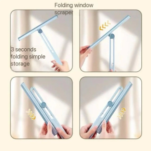 360° Rotating Foldable Squeegee  Silicone Window & Surface Cleaner Tool