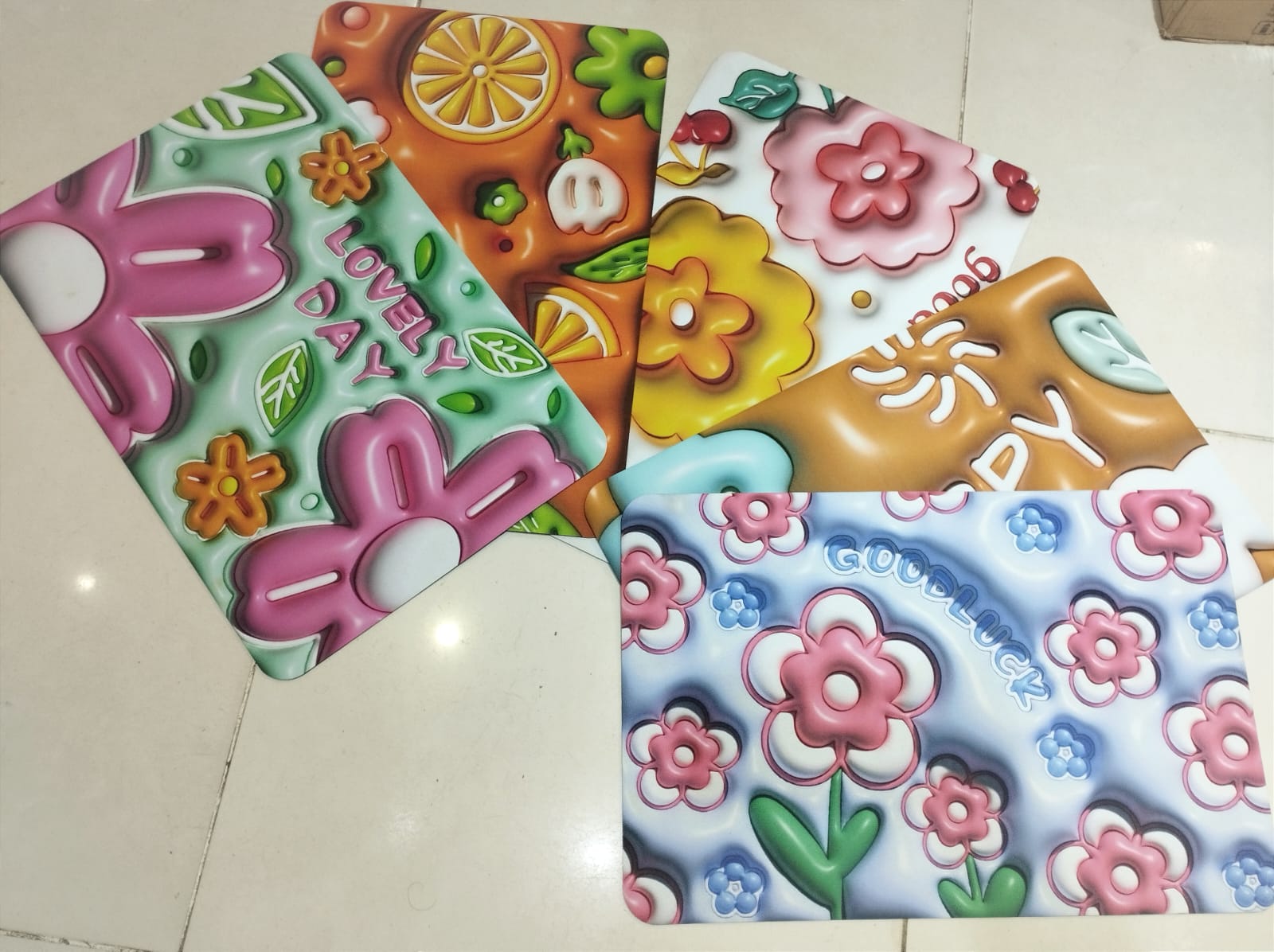 3D Visual Anti-Slip Absorbent Mat, Bath Mat Rug, Quick Dry Super Absorbent Non-Slip Thin Bathroom Rugs Fit Under Door Random color - Image 3