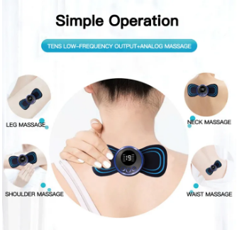 Mini Body Massager Pulse Neck Pain Relief EMS Butterfly Body Massager Men & Women - Image 2