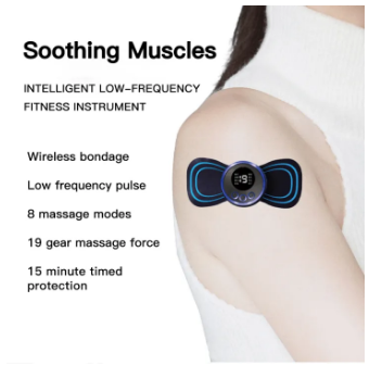 Mini Body Massager Pulse Neck Pain Relief EMS Butterfly Body Massager Men & Women - Image 3
