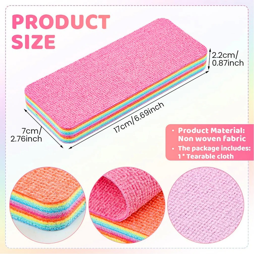 Multi-Purpose Microfiber Rainbow Sponge 12 Layer Durable Cleaning Sponge for Kitchen & Household Use - Image 3