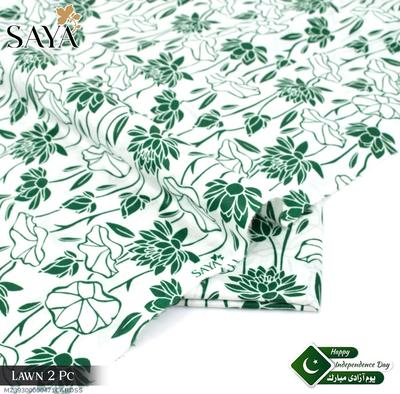 Pakistan Independence Day Premium Lawn Suit – 3 Pcs - Image 3