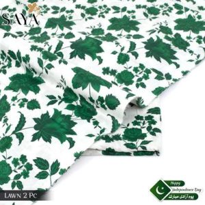 Premium Green Floral Lawn Suit for Pakistan Independence Day
