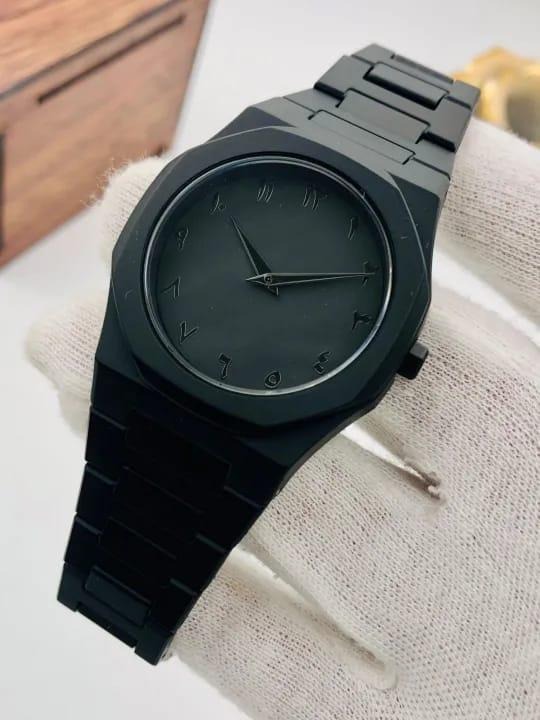 The Noir Eastern Minimalist Matte Black Octagonal Timepiece ( without box) - Image 2