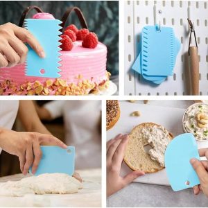 3Pcs Cake Scraper Edge Decorating Cooking Cutters Set