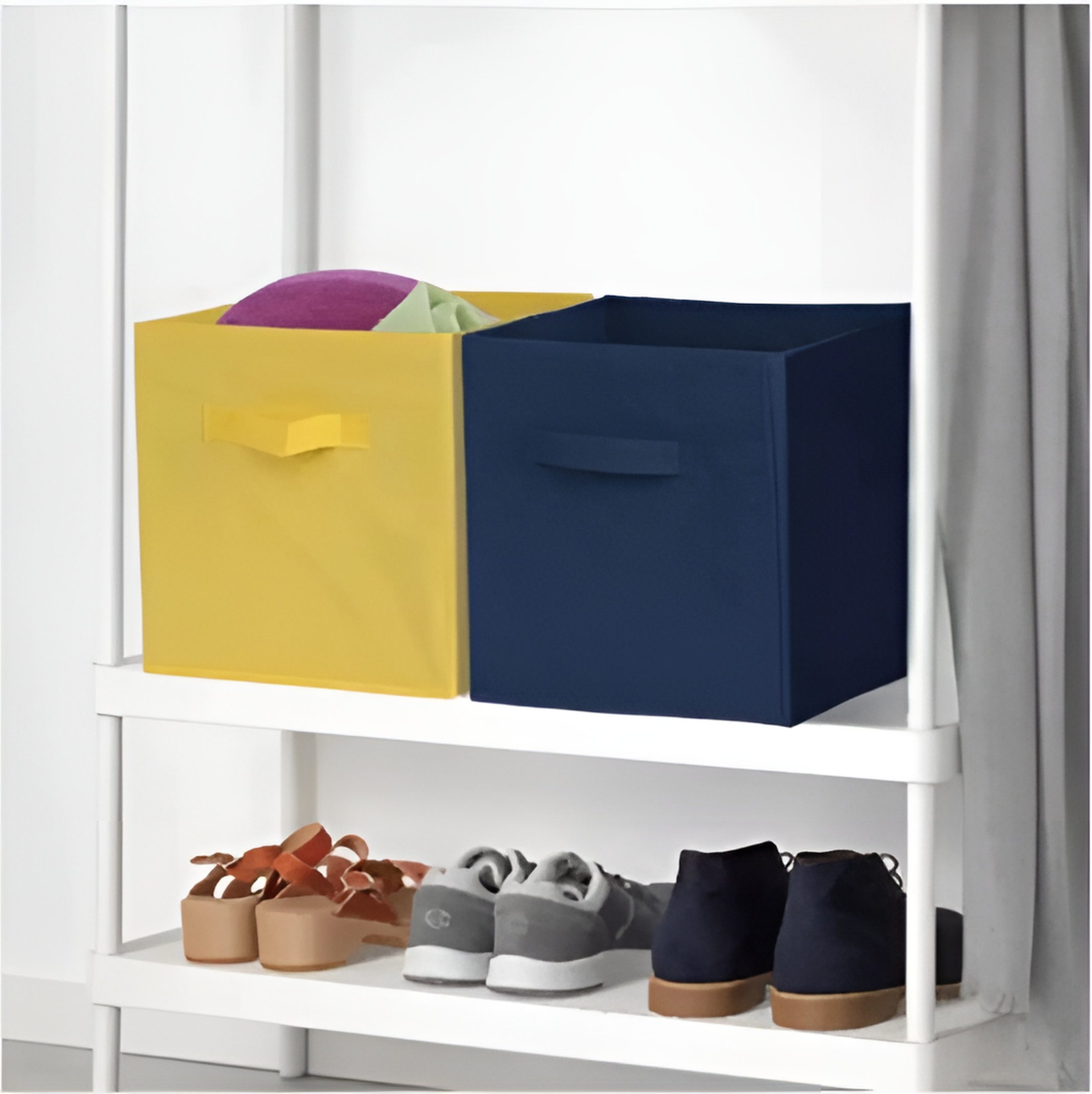 Foldable Canvas Storage Box (Random Color) - Image 2