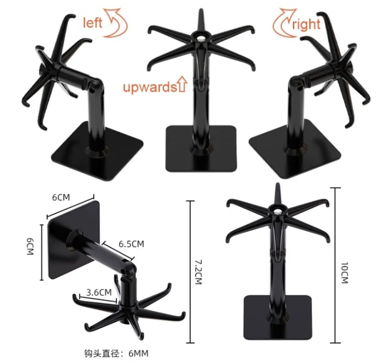 Kitchen Tools Spoon Holder Stand 360 Degrees Rotated Punch-Free Rack Wall Hanging - 1Pc - Image 2