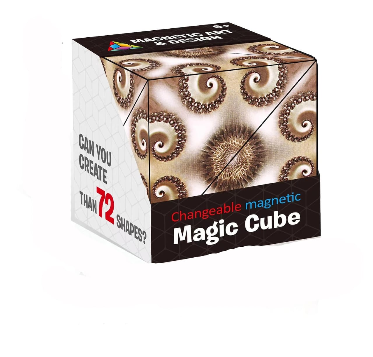 3D Flip Magnetic Magic Cube Puzzle Game Variety Geometric Changeable Cube Anti Stress Fidget Toy For Kids Gifts (Random Design) - Image 3