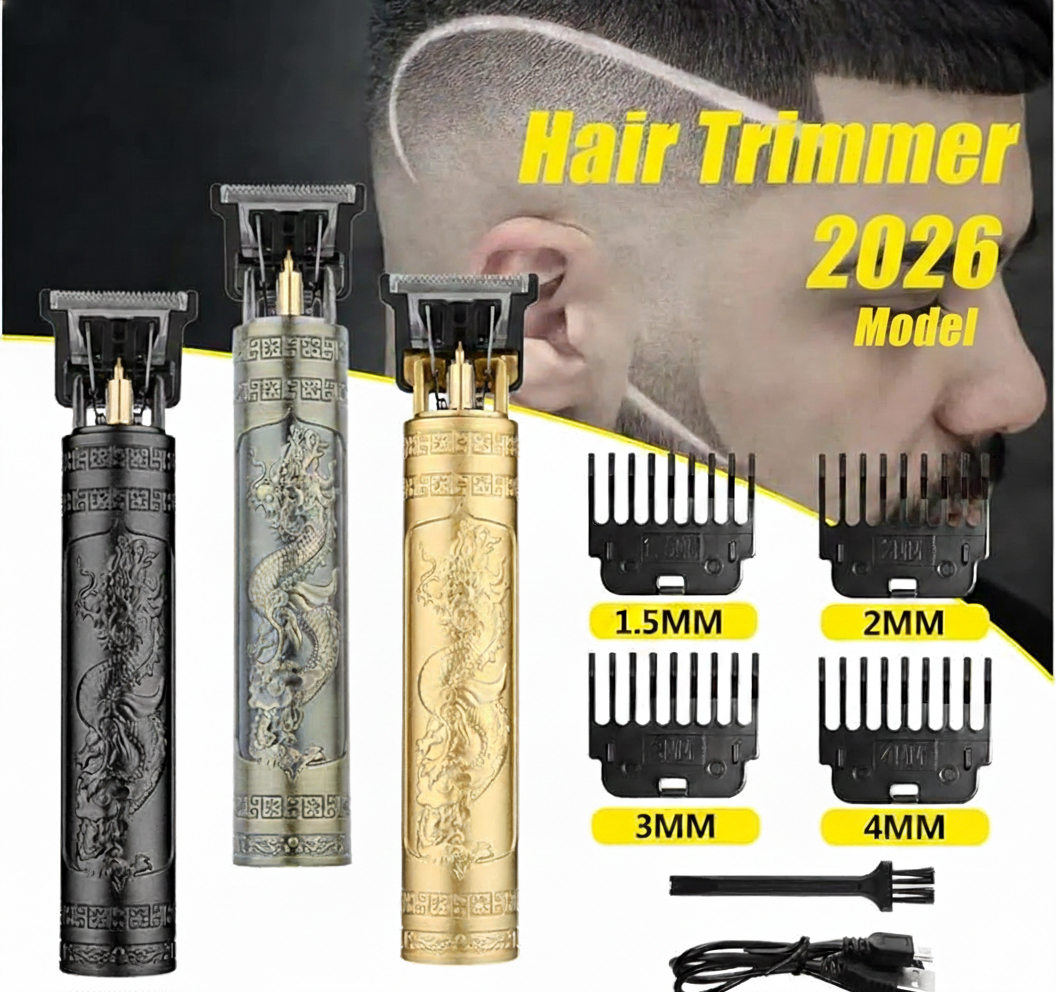 Vintage T9 Hair Trimmer For Men Professional Usb Rechargeable Beard And Hair Cutting Machine Precision Shaver - Image 3