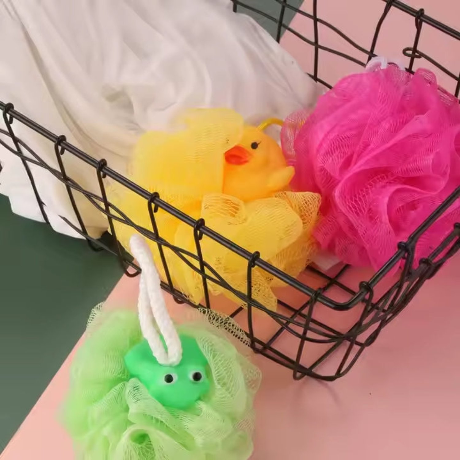 Kids Bath Sponge Ball - with Soft Toy - Image 4