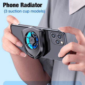 Portable Mobile Phone Quiet Cooling Fan Heat Diffuser Radiator With Light