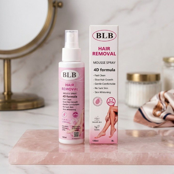 BLB Hair Removal Mousse Spray 4D Formula for Fast & Gentle Hair Removal (100ml) - Image 3