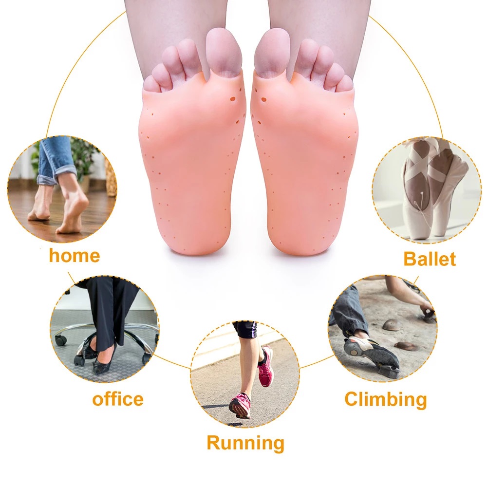 Silicone Gel Moisturizing Socks, Non-Slip Socks, Cracked Foot Prevention Socks, Foot Care Tool with Breathable Hole - Image 3
