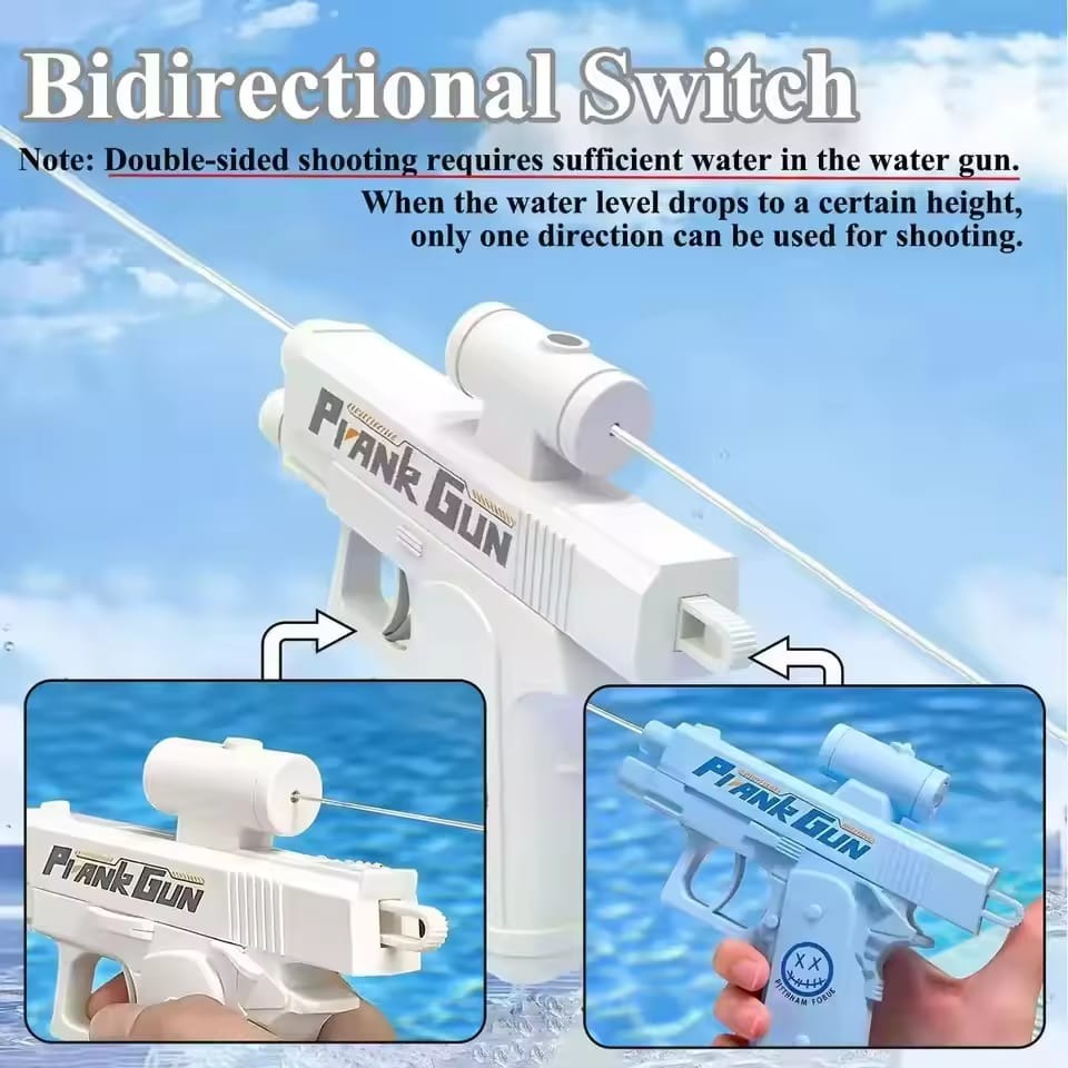 Double-Sided Prank Water Gun Toy Funny Summer Squirt Pistol Water Toy for Kids, Outdoor Pool & Beach Parties