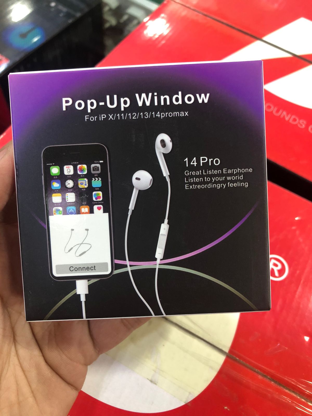 Pop-Up Window Bluetooth Headphones for iPhone Wireless White Earbuds - Image 4