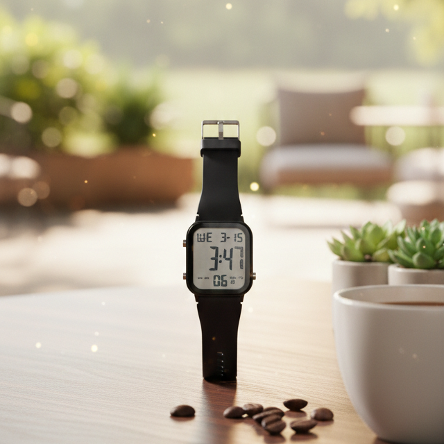 Digital Sports Watch with Stopwatch, Waterproof Design, LED Display, Alarm & Durable Outdoor Performance for Men & Women - Image 2