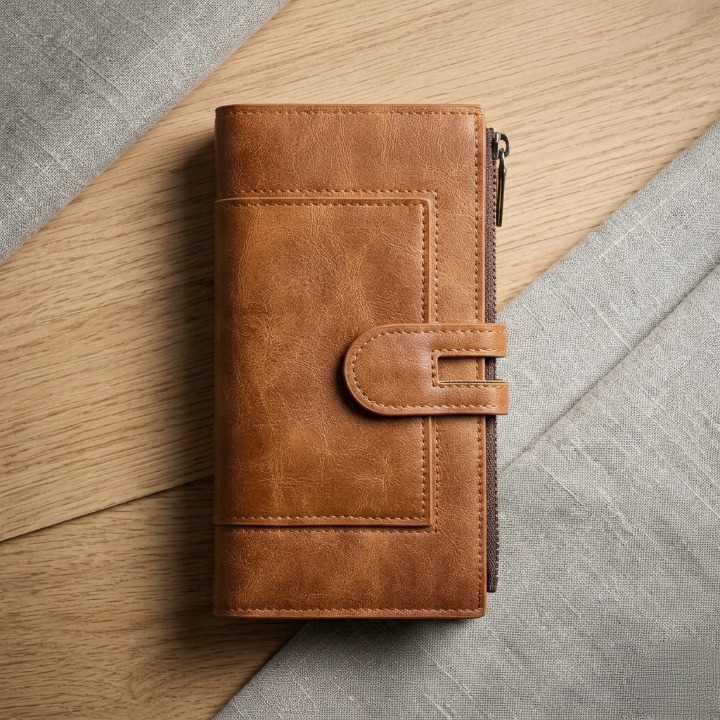Premium Balisi Leather Long Wallet Elegant Bi-Fold Business Clutch & Multi-Card Travel Organizer for Men - Image 2