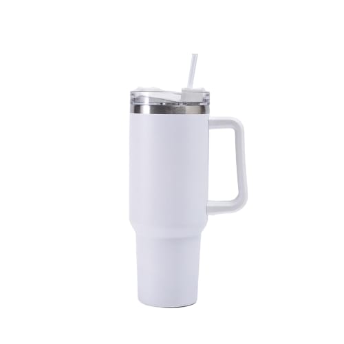 Premium Simple Tumbler 40oz Elegant Stainless Steel Hot & Cold Cup (Random Color) - Image 4