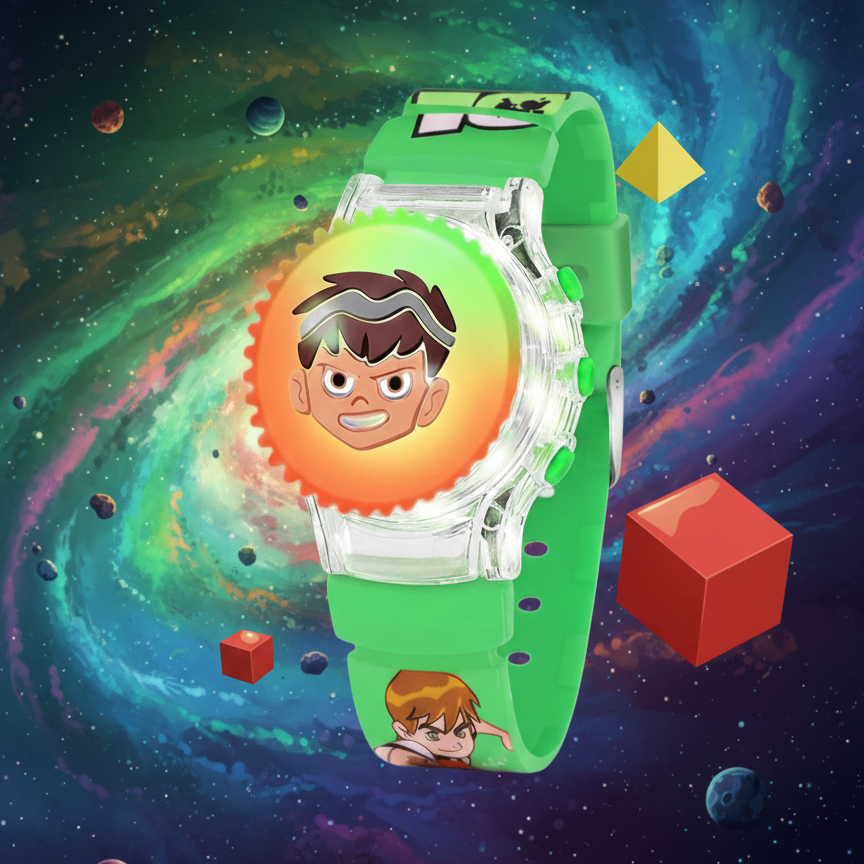 Omni-Glow Kids' Digital Adventure Watch Multi-Color LED Light-Up Edition ( random colour )