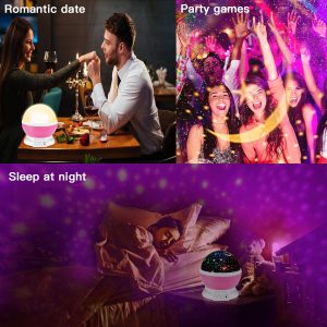 Star Master Night Light Projector  Rotating Galaxy Star Light, LED Color Changing Lamp for Room Decoration (Random Color)