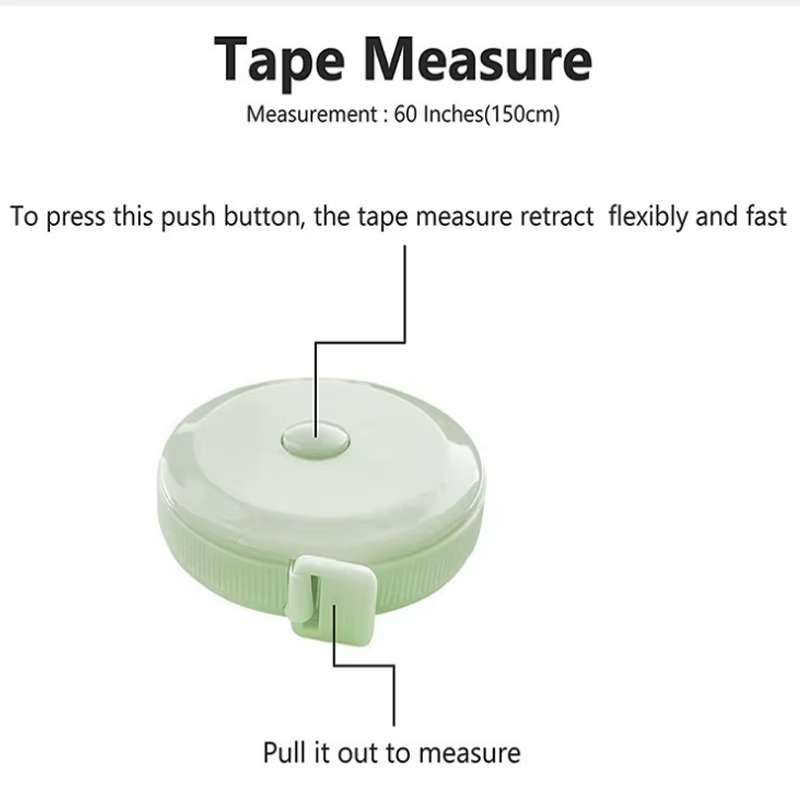 Measuring Tape 60-Inch / 1.5 Meter Pack of 5 Durable Flexible Tapes for Sewing, Crafting & Daily Use. ( Random Color) - Image 5
