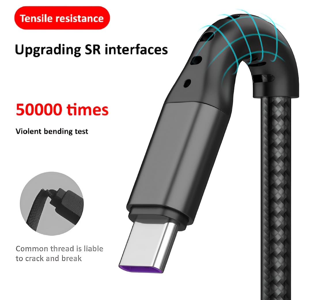 3 in 1 USB Fast Charging Cable Lightning, Micro USB & Type-C