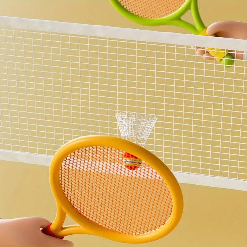 Kids Badminton & Tennis Racket Set Easy-To-Handle Outdoor Sports Toy With 2 Rackets, 1 Ball, And 1 Shuttlecock For Fun Indoor & Outdoor Play (Random Color) - Image 2