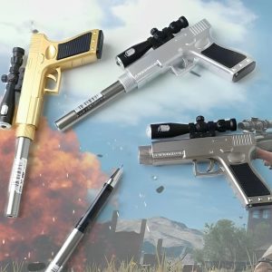 Cute Gun Shape LED Gel Pen | Black Refill