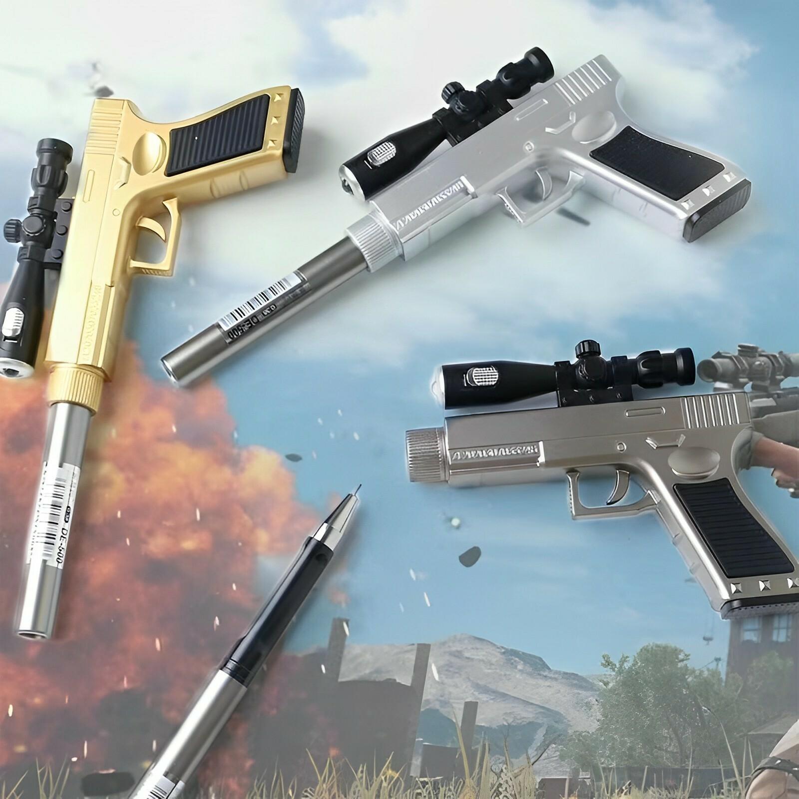 Cute Gun Shape LED Gel Pen | Black Refill