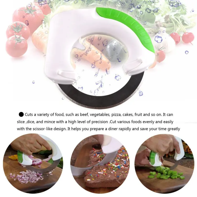 Circular Rolling Knife Stainless Steel, Universal Kitchen Knife, Round Knife Kitchen Cutter, Circular Rolling Knife - Image 2