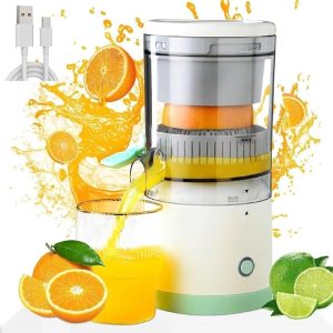 Manual Citrus Juicer & Squeezer  Portable Hand-Press Fruit Juicer with Built-in Strainer and Measuring Cup