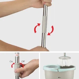 360° Rotating Head Mops with Bucket Mob Deep-cleaning magic mop-microfiber mop | Best for home and office cleaning - Image 4