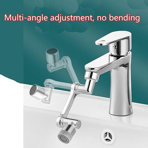 Rotation Faucet Sprayer Head Universal 1080°Rotatable Bathroom Washbasin Tap Splash Filter Water Saving Bubbler Nozzle (Without Box) - Image 5