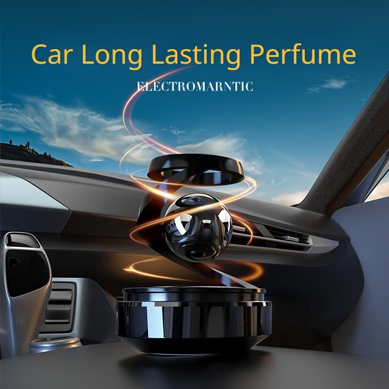 Star Solar Powered Levitating Ball Air Freshener for Car Dashboard, Aesthetic Car Decor | Best Quality ( Random Color ) - Image 3
